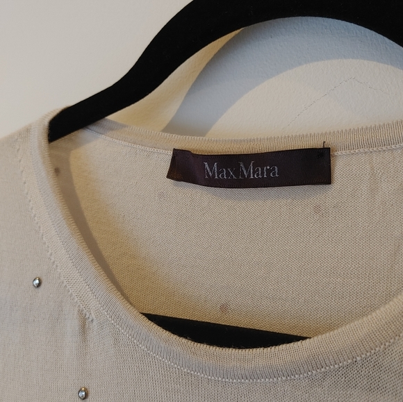 Max Mara Sierra Embellished Wool Sweater Size 6 - Picture 10 of 14